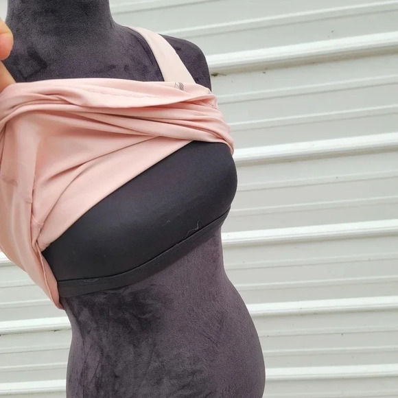 Icyzone Womens Athletic Tank Top Black Blush Pink Racerback Build Bra Insert S - Picture 2 of 11